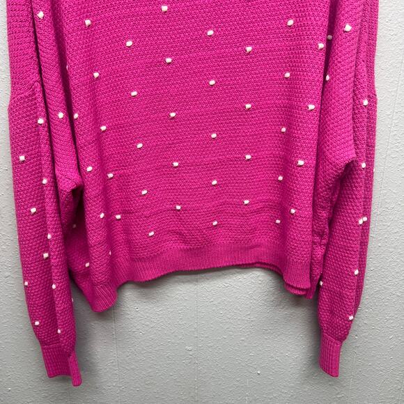 LTS Barbiecore Party Event Casual Womens Pullover Knit Sweater Size 22-24 Tall - Picture 10 of 14